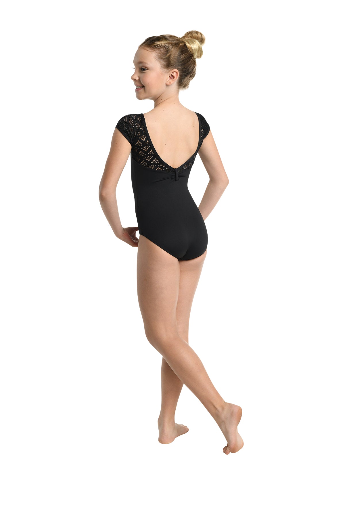 DANZNMOTION - Child Nicolette Cap Sleeve Heart Lace Leotard 23107C