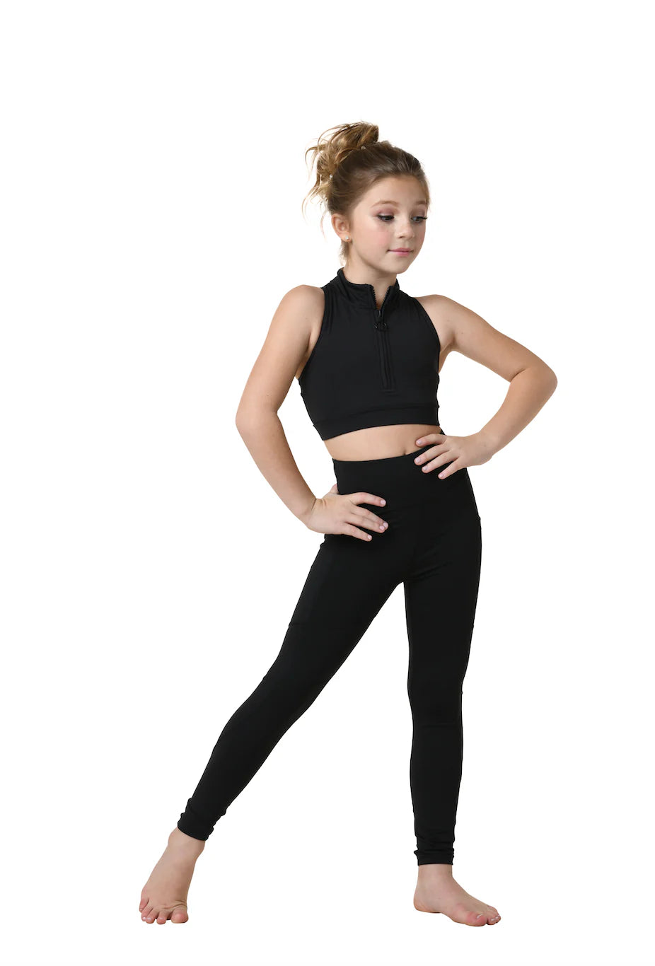 DANZNMOTION - Child Brooklyn Zip Up Top 22305C