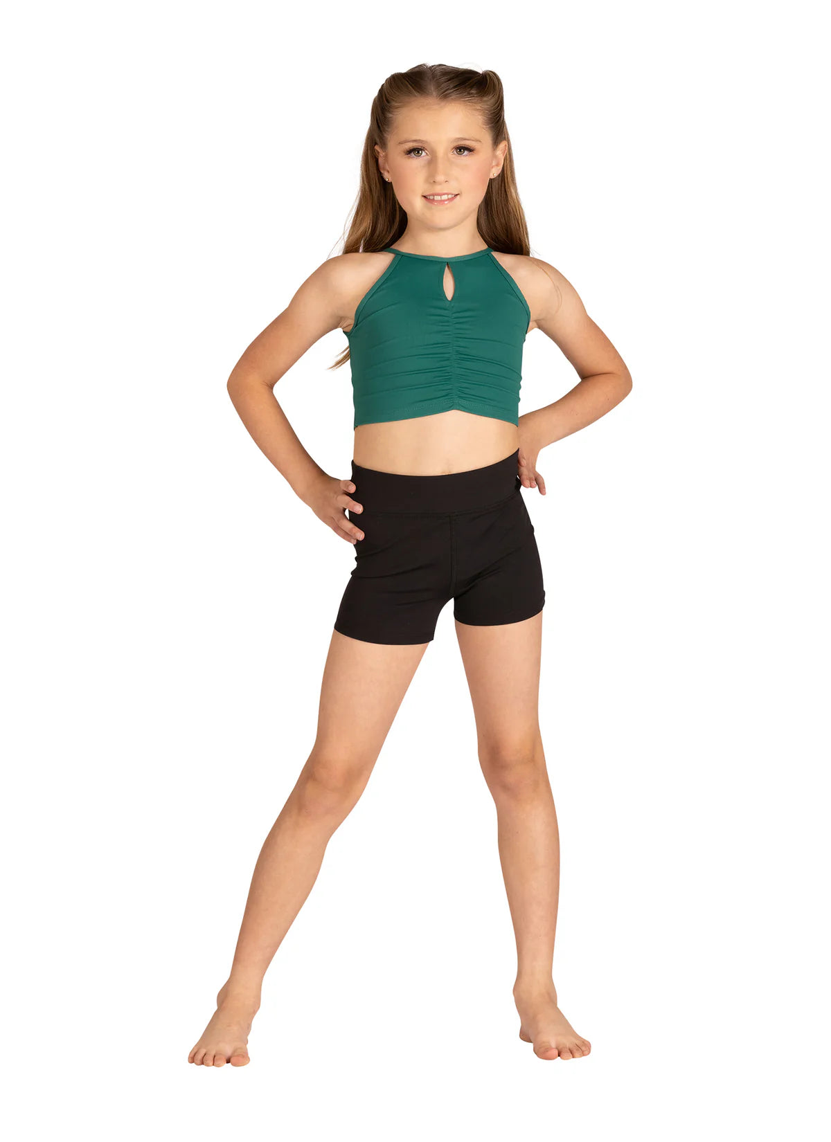 DANZNMOTION - Child Donna Shirring Halter Top 24306C