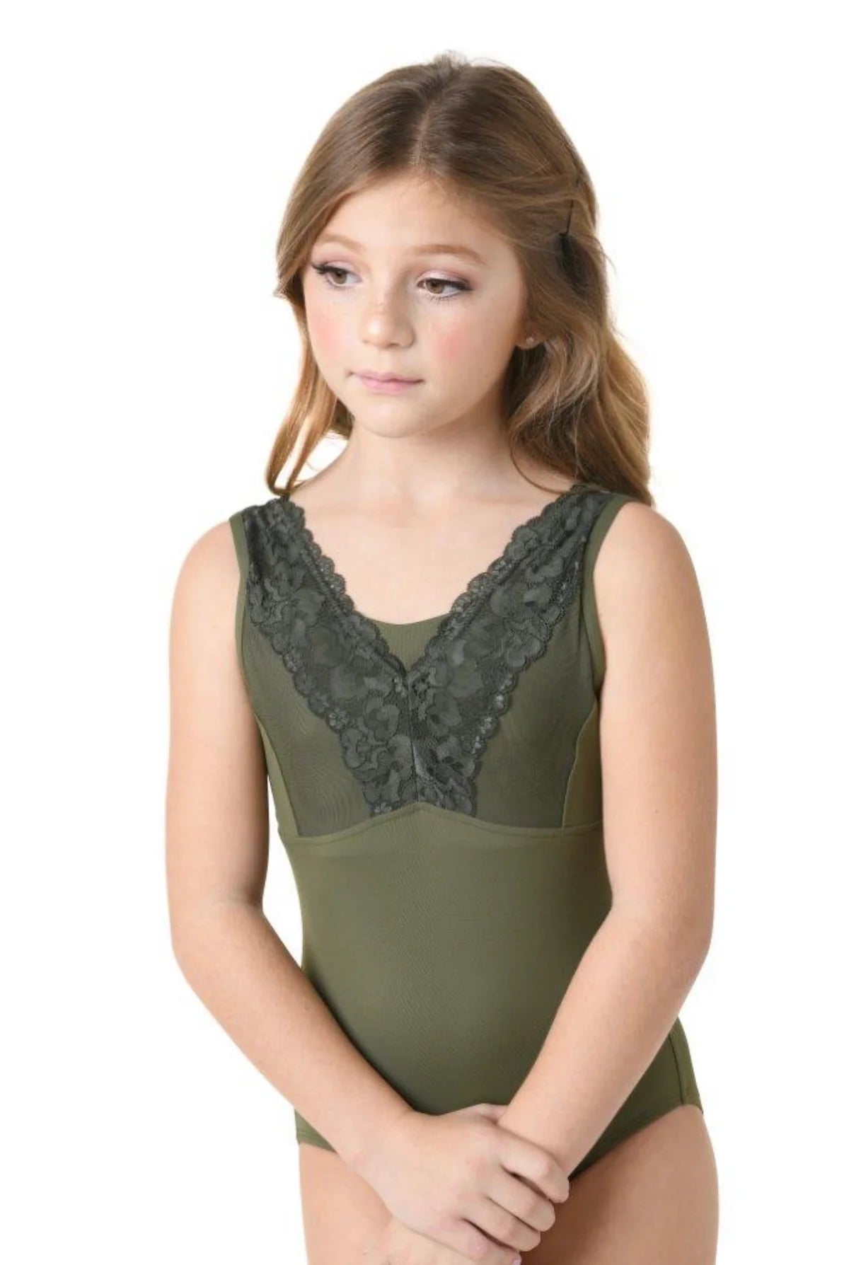 DANZNMOTION - Child Giselle Scalloped Lace Leotard 22107C