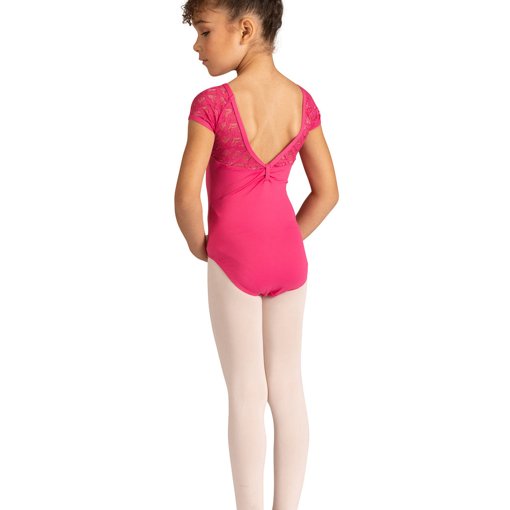 DANZNMOTION - Child Nicolette Cap Sleeve Heart Lace Leotard 23107C
