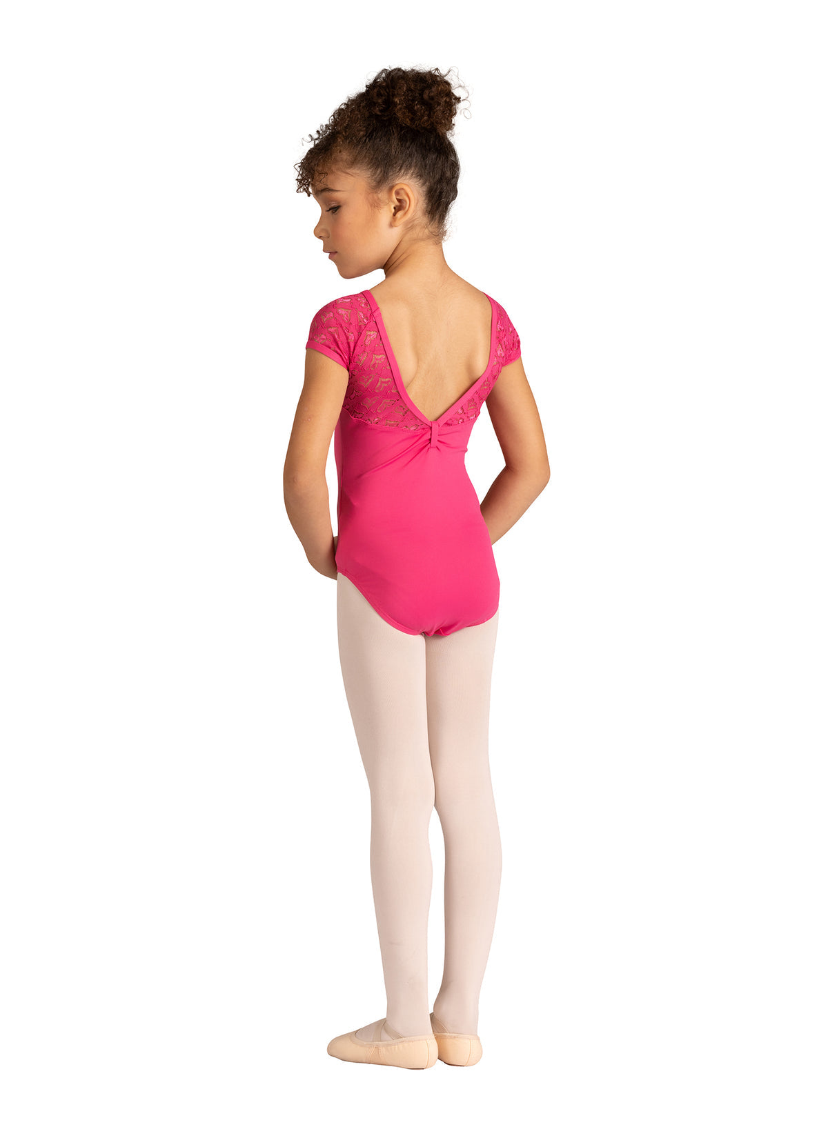 DANZNMOTION - Child Nicolette Cap Sleeve Heart Lace Leotard 23107C