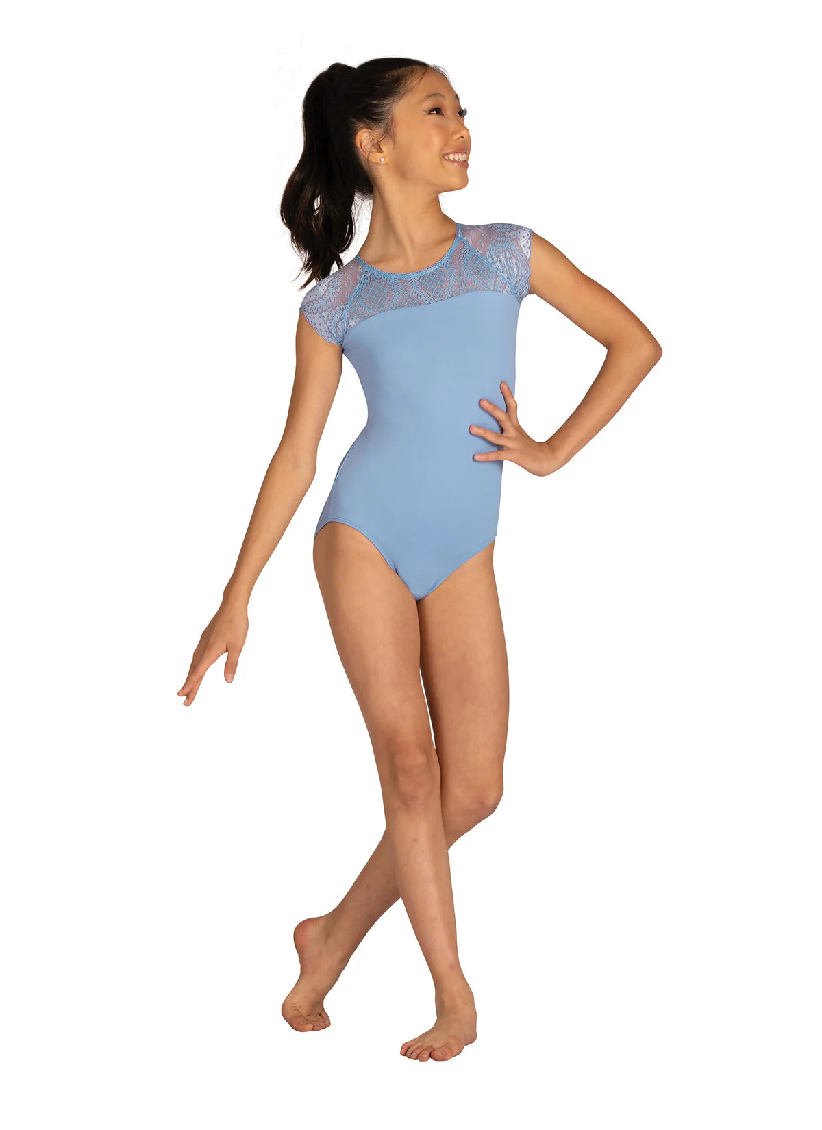 DANZNMOTION - Child Audra Cap Sleeve Leotard 24102C