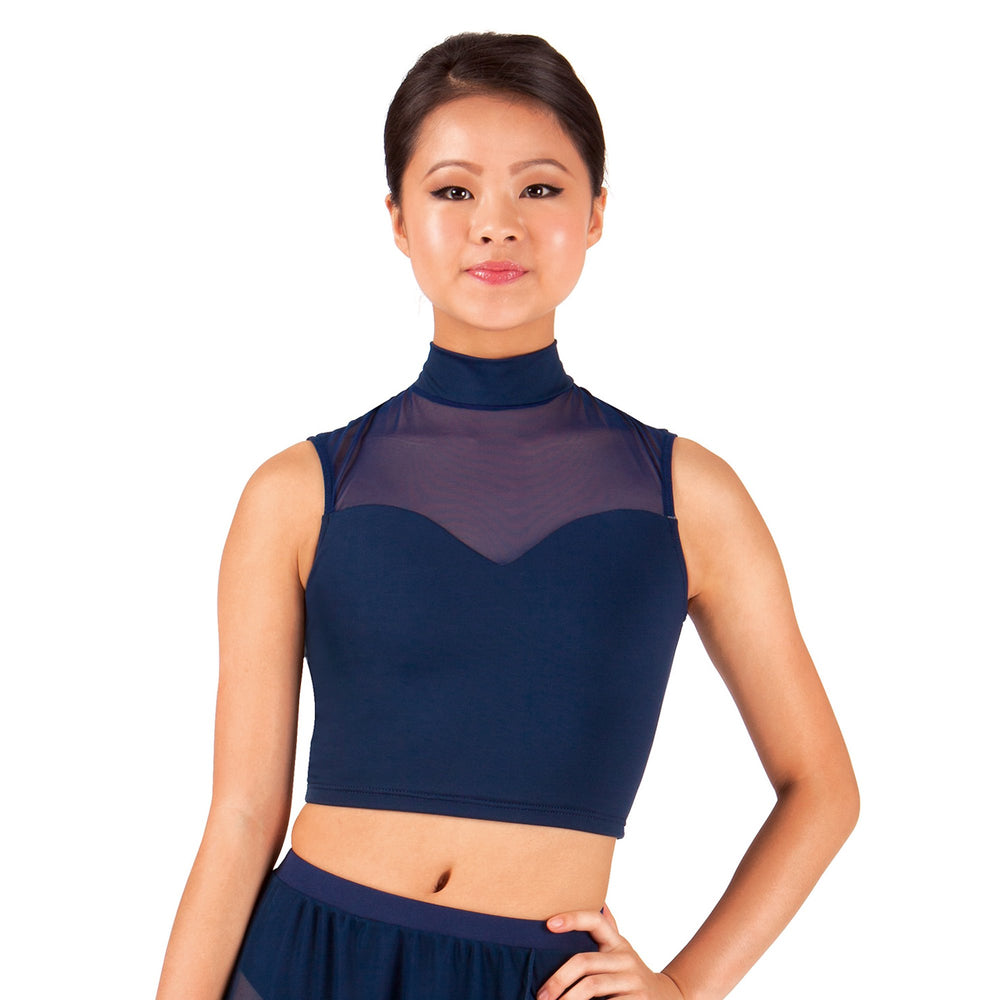 Body Wrappers - Adult Mock Neck Sweetheart Bustline Crop Bra BWP9010