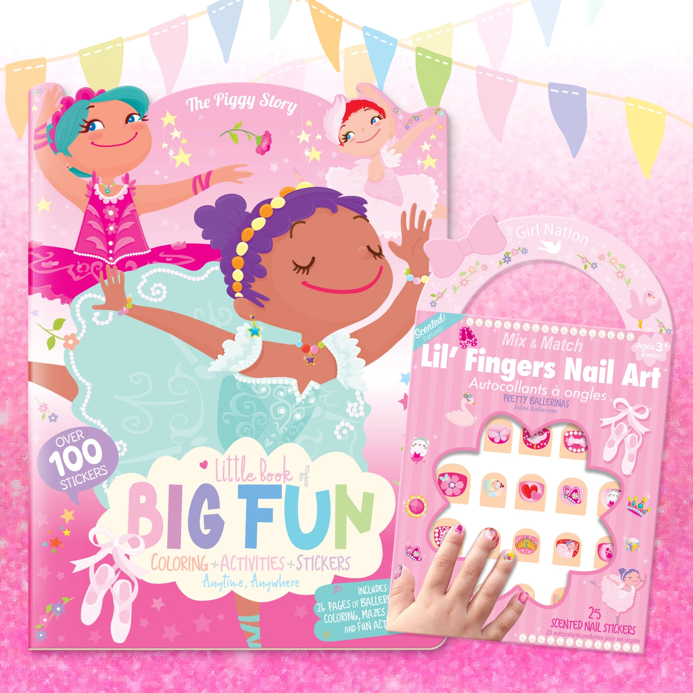 Girl Nation - Ballet Nail Stickers and Activity Book Gift Pack