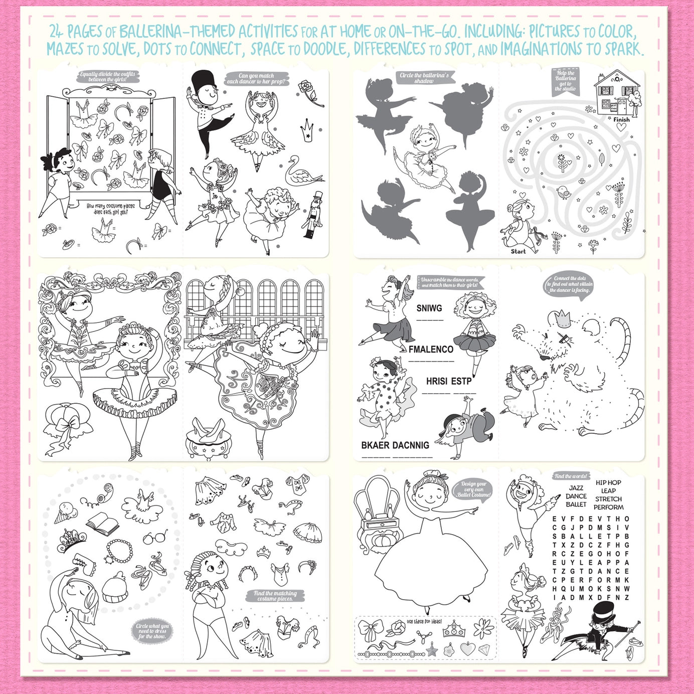 Girl Nation - Ballet Nail Stickers and Activity Book Gift Pack