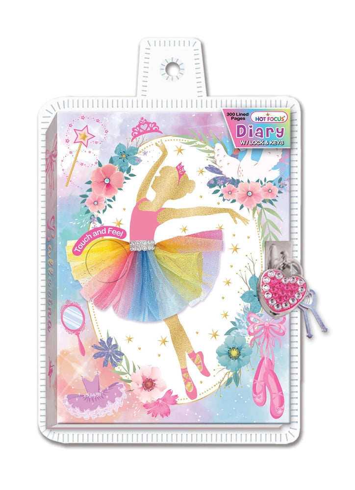 Hot Focus - Diary with Lock & Keys, Ballerina Beauties