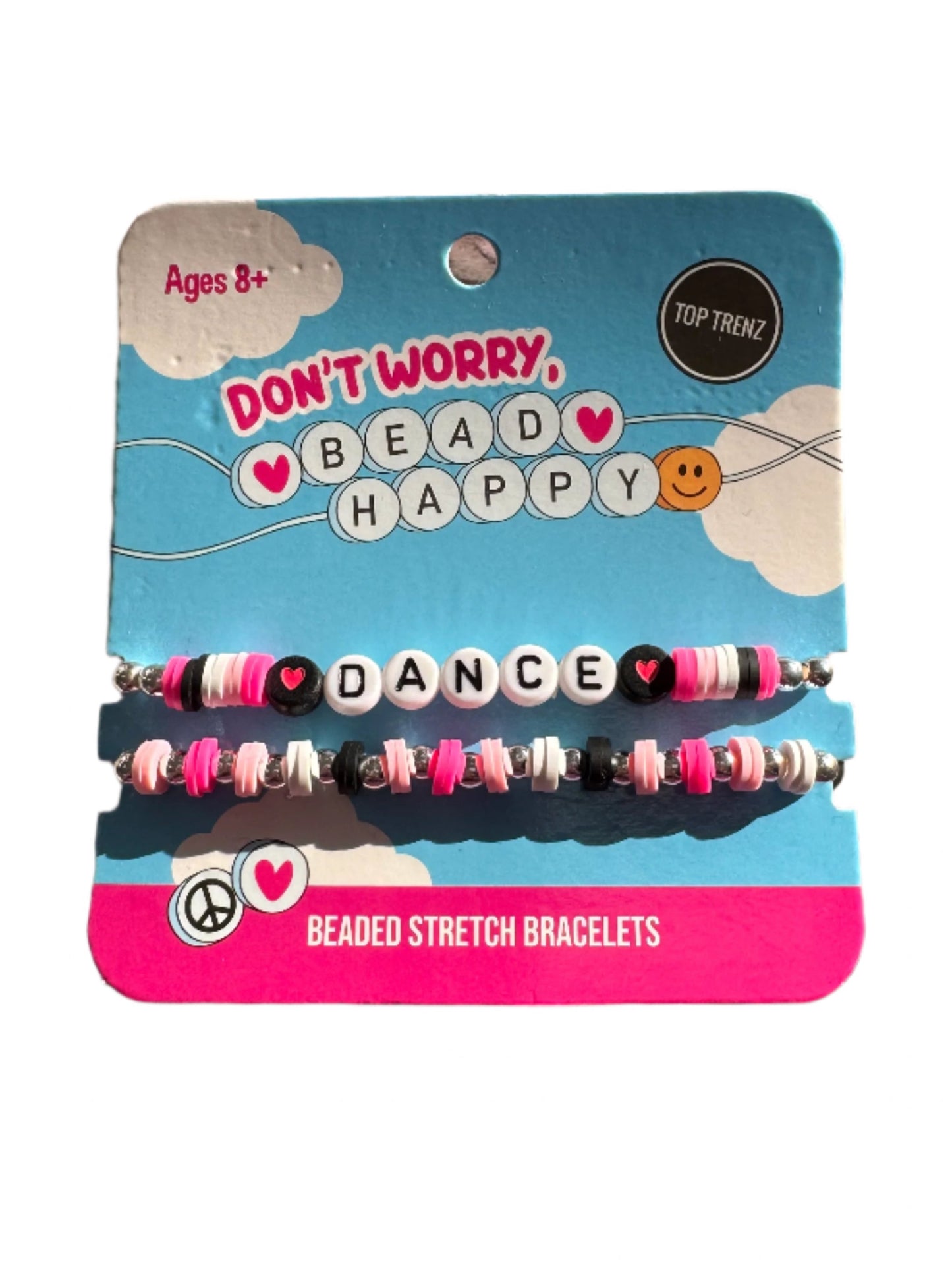 Top Trenz - Don't Worry Bead Happy - Stretch Beaded Bracelets
