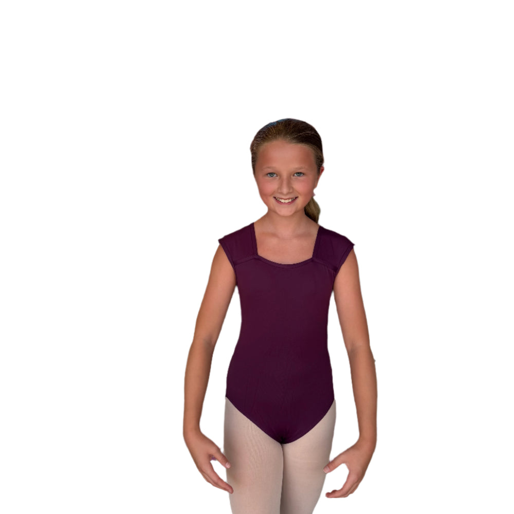 DANZNMOTION - Adult Cap Sleeve Square Neck Leo 25112A