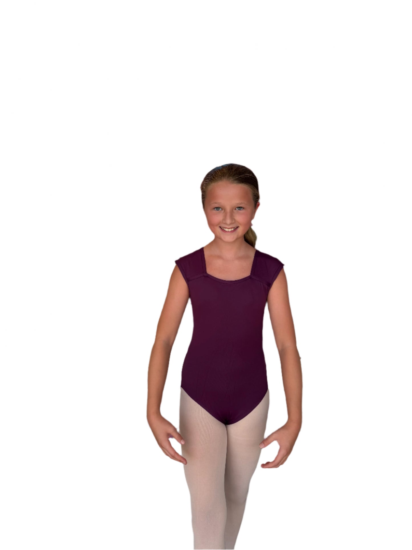 DANZNMOTION - Adult Cap Sleeve Square Neck Leo 25112A