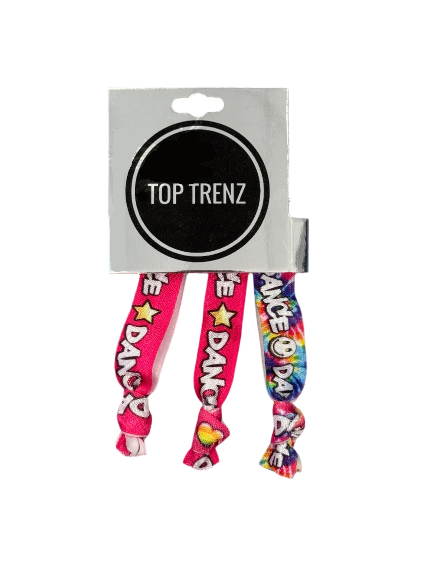 Top Trenz - Dance Graffiti Ponytail Holders - 3 Pack