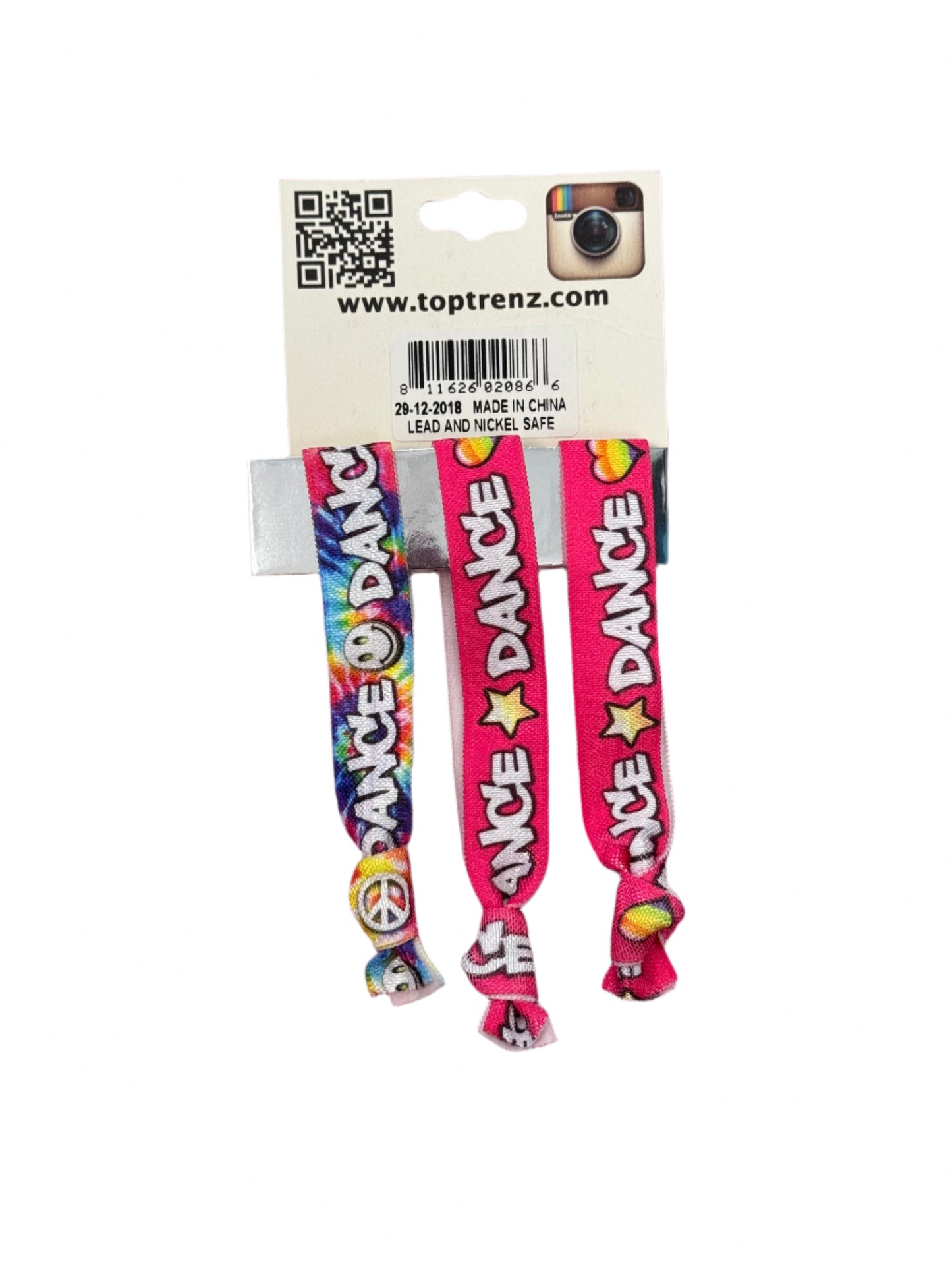 Top Trenz - Dance Graffiti Ponytail Holders - 3 Pack