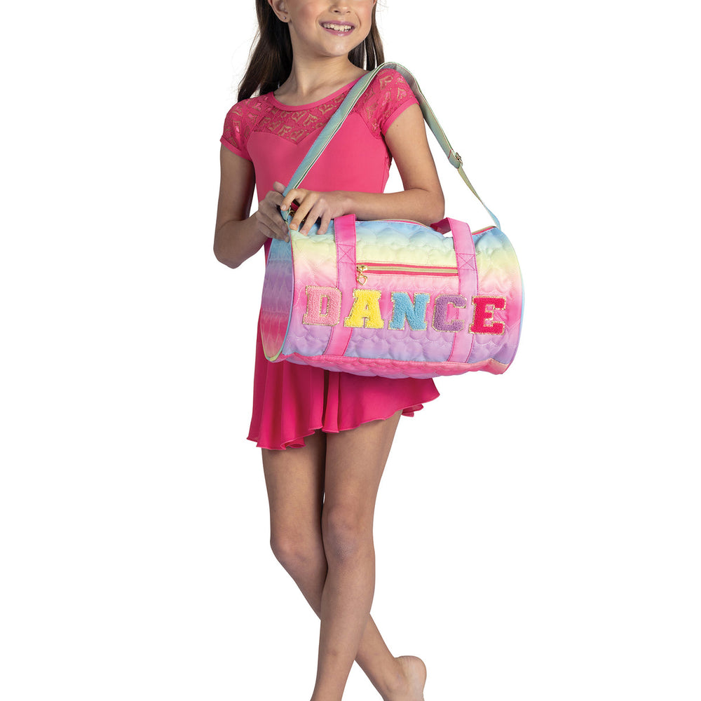 DANZNMOTION - Quilted Heart Rainbow Duffle Bag