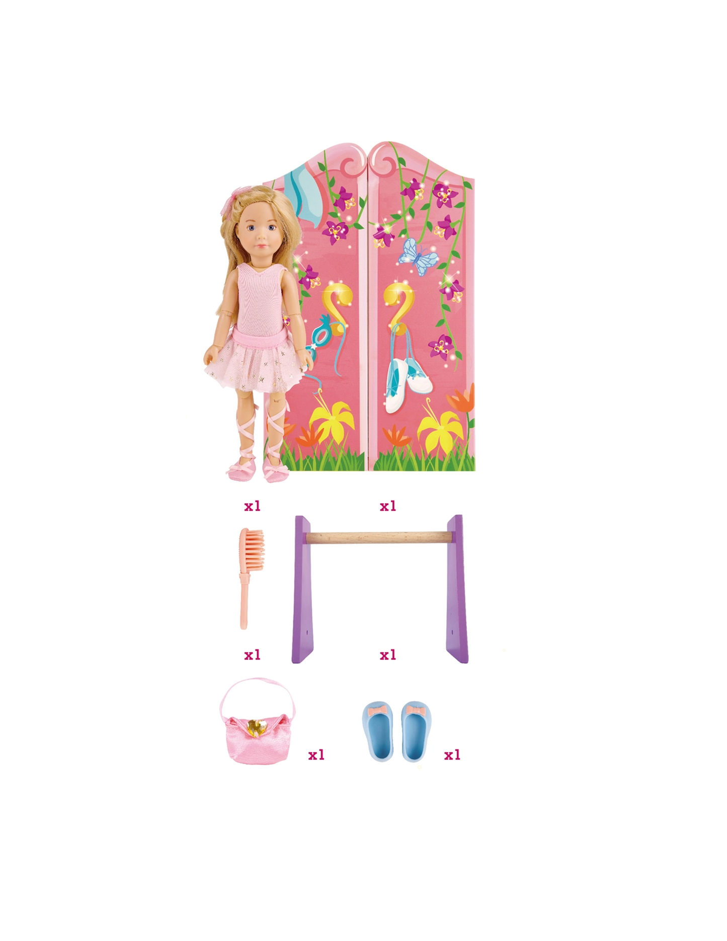 Kruselings - Vera's Ballet Room Doll Set For Kids