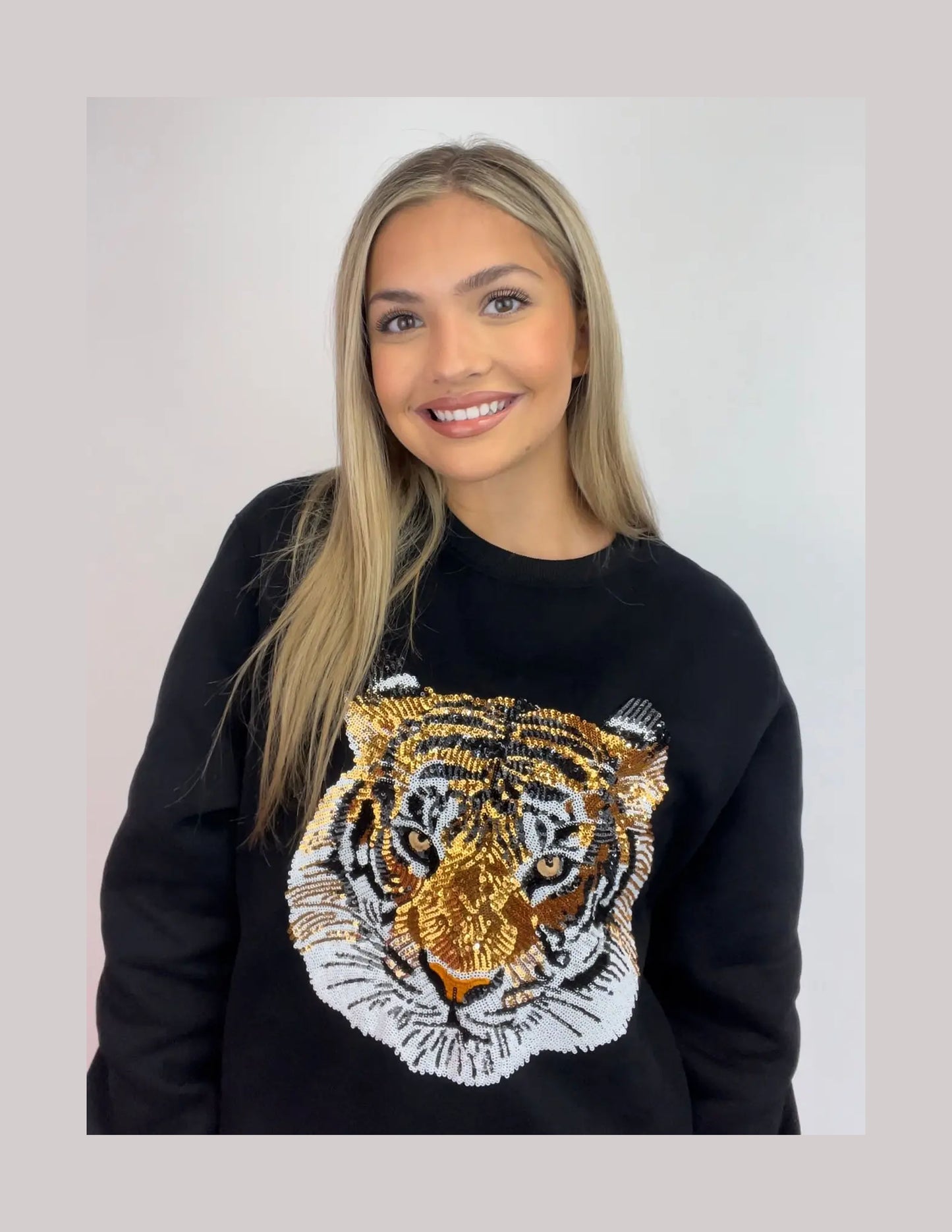 Adult Sequin Tiger Sweatshirt